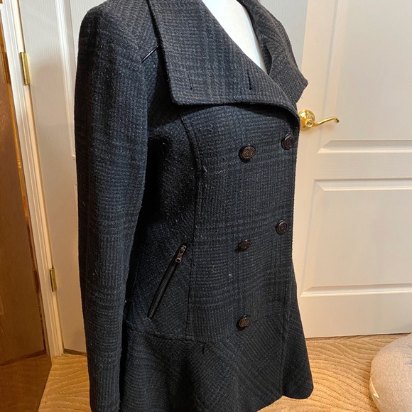 Grey on grey Pea Coat Never Worn - Picture 6 of 6